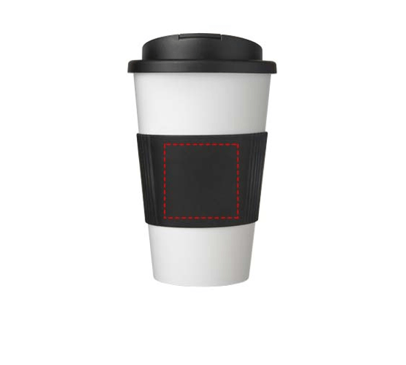 Becher mit Henkel und auslaufsicherem Deckel 350 ml